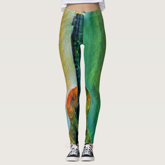Niedlich Bass Guitar Leggings (Vorderseite)