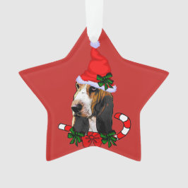 Niedlich Basset Hound Weihnachten Ornament