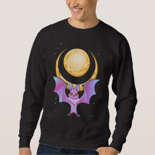 Niedlich Bat Crescent Pastel Goth Moon Kawaii Sweatshirt