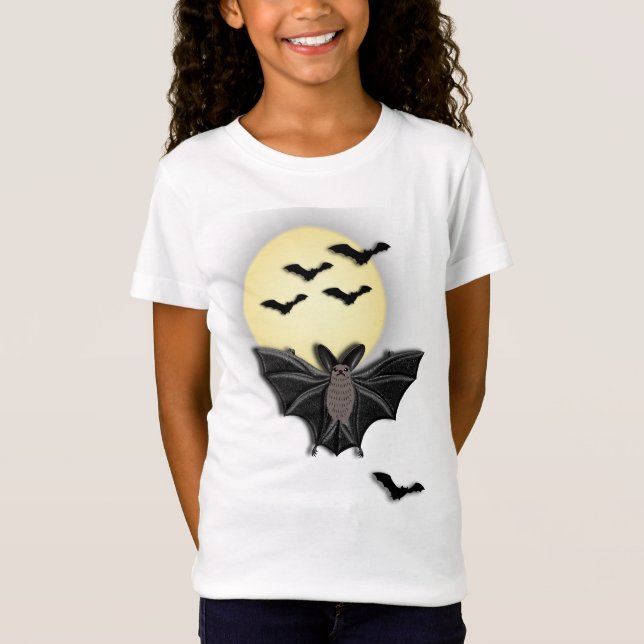 Niedlich Bat Halloween T-Shirt (Vorderseite)