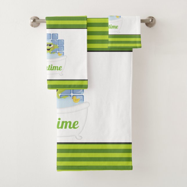 Niedlich Bathtime Duschfrosch Handtuchhandtuch Set (Insitu)