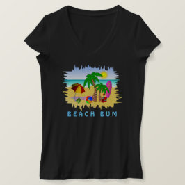 Niedlich Beach Bum Fun Farbenfrohe Frauen T - Shir Tank Top
