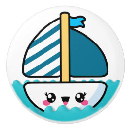 Niedlich Beach Sailboat Keramik Knob Keramikknauf