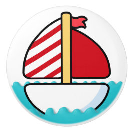 Niedlich Beach Sailboat Keramik Knob Keramikknauf