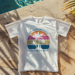 Niedlich Beach Sunset Palmen Custom Family<br><div class="desc">Dieser niedliche tropische Palmenbaum-T - Shirt mit Tri-Mix eignet sich ideal für einen Sommerurlaub mit Freunden der Uni Studentinnenverbindung oder für einen unterhaltsamen Ausflug mit der Familie. Personalisieren Sie ein Set individueller T - Shirt für Ihre Gruppenreise zum Strand oder einer Wiedersehen.</div>