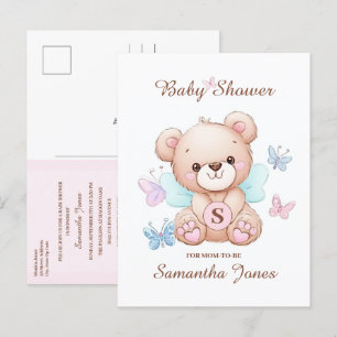 Niedlich Bear Baby Dusche Einladung Postkarte
