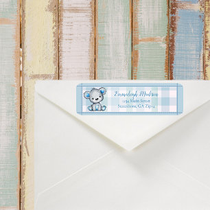 Niedlich Bear Boy Baby Dusche Rücksendeadresse