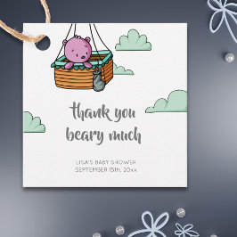 Niedlich Bear Girl Baby Dusche Vielen Dank Geschenkanhänger
