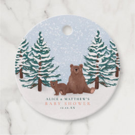 Niedlich Bear Winter Baby Dusche Gefallen Geschenkanhänger