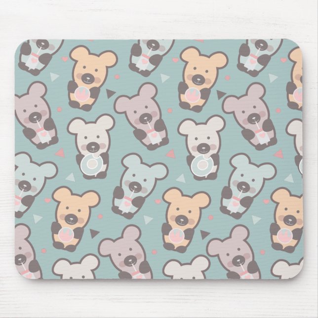 Niedlich Bears Süßigkeiten Snacks Confetti Mousepad (Vorne)