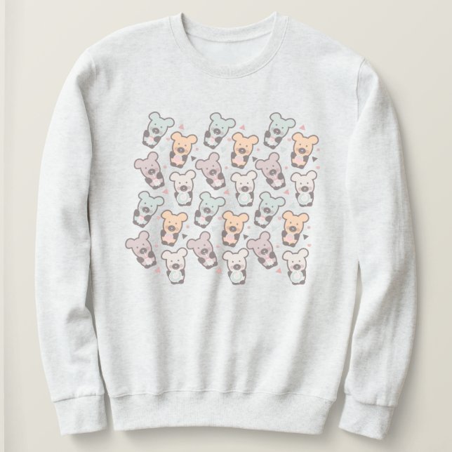 Niedlich Bears Süßigkeiten Snacks Confetti Sweatshirt (Design vorne)