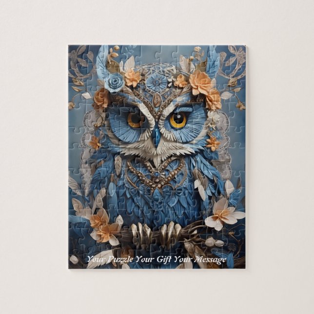 Niedlich Beautiful Boho Owl Puzzle (Vertikal)
