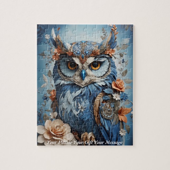 Niedlich Beautiful Boho Owl Puzzle (Vertikal)