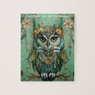 Niedlich Beautiful Boho Owl Puzzle