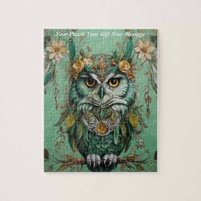 Niedlich Beautiful Boho Owl Puzzle (Vertikal)
