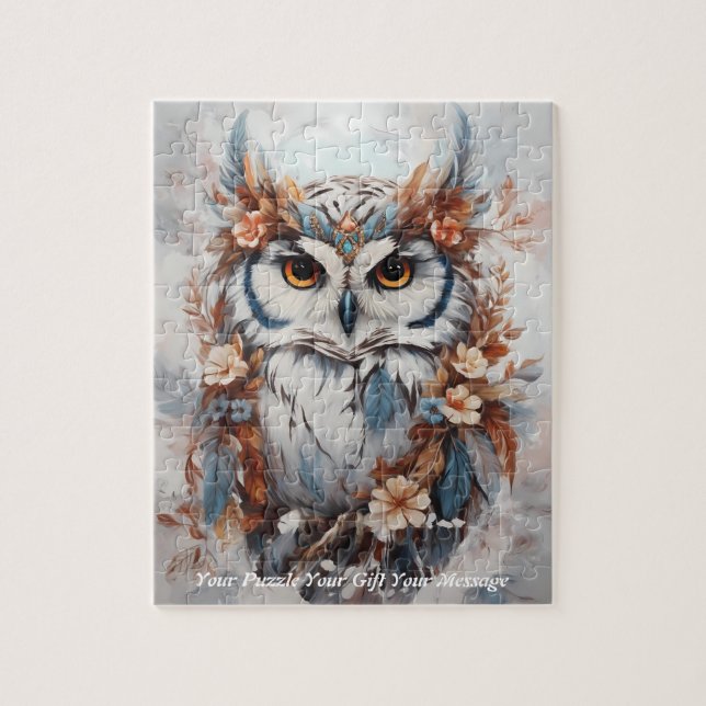Niedlich Beautiful Boho Owl Puzzle (Vertikal)