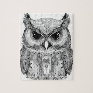 Niedlich Beautiful Boho Owl Puzzle