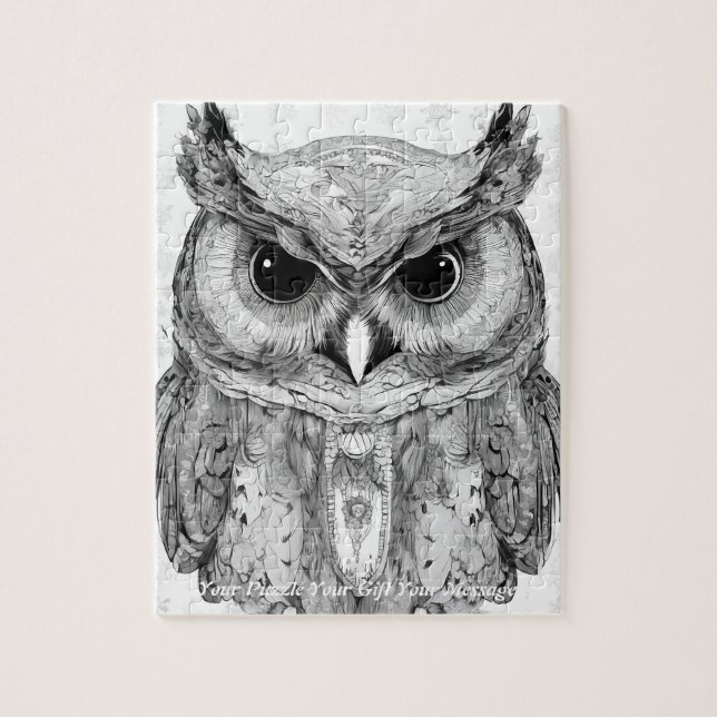 Niedlich Beautiful Boho Owl Puzzle (Vertikal)