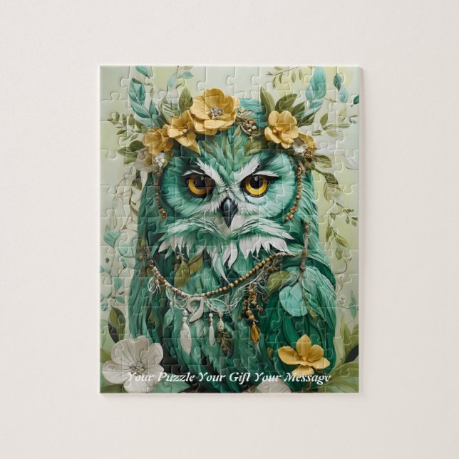 Niedlich Beautiful Boho Owl Puzzle (Vertikal)