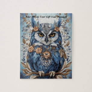 Niedlich Beautiful Boho Owl Puzzle