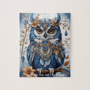 Niedlich Beautiful Boho Owl Puzzle