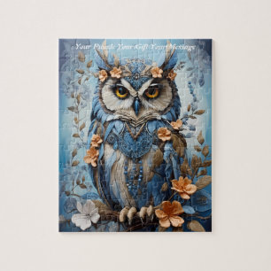 Niedlich Beautiful Boho Owl Puzzle