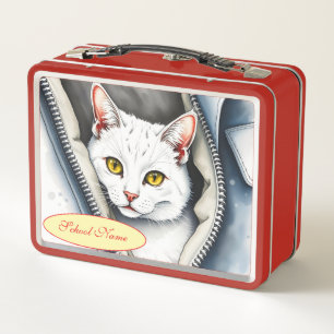 Niedlich Beautiful Modern Watercolor Cat Collectio Metall Brotdose
