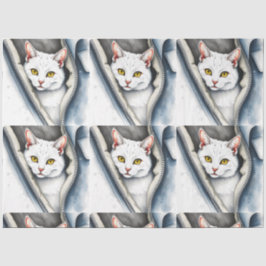 Niedlich Beautiful Modern Watercolor Cat Collectio Seidenpapier