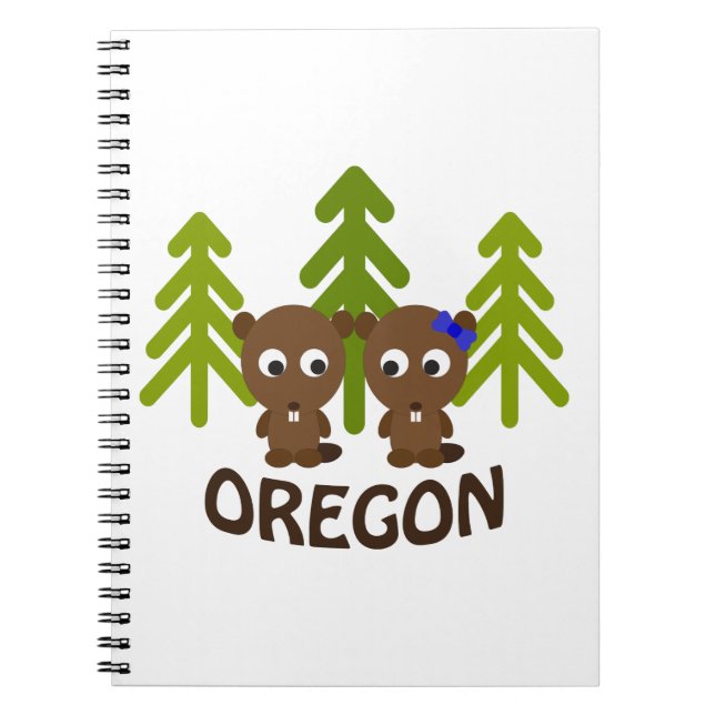 Niedlich Beaver Couple Oregon Notizblock (Vorderseite)