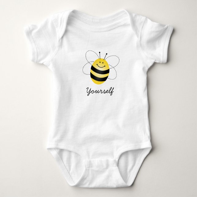 Niedlich Bee Baby Jersey Bodysuit Strampler (Vorderseite)