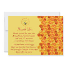 Niedlich Bee Themed Baby Dusche Vielen Dank