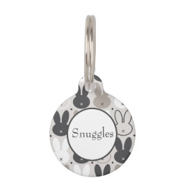 Niedlich Beige Grau-Kaninchen-Muster Haustiermarke