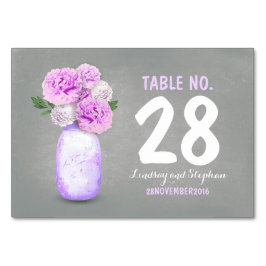 Niedlich bemalten Glaskeramik violett blühende Tis Tischnummer