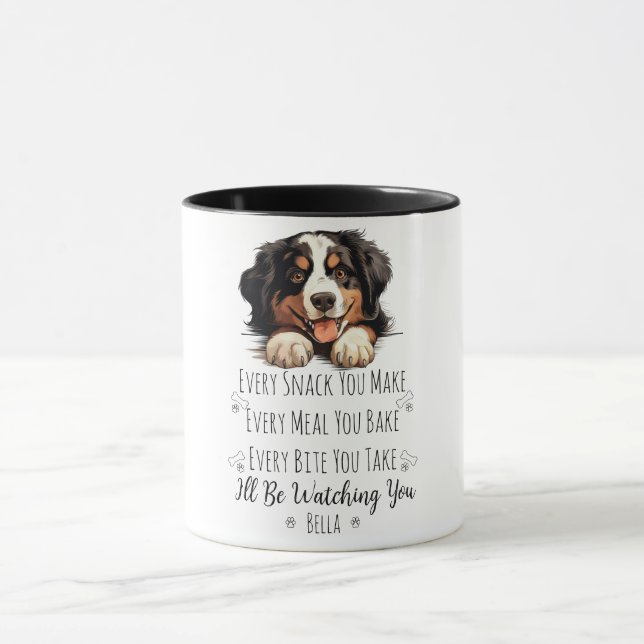Niedlich Bernese Mountain Hund Funny Custom Tasse (Zentrum)