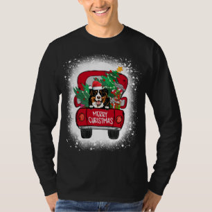 Niedlich Bernese Mountain Red Truck Merry Christma T-Shirt
