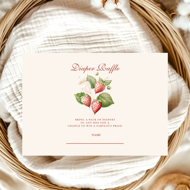 Niedlich Berry Sweet Baby Shower Diapper Raffle Begleitkarte (Von Creator hochgeladen)
