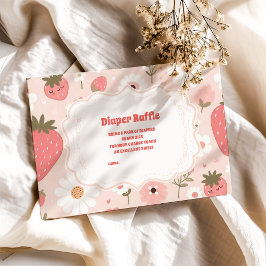 Niedlich Berry Sweet Pink Coquette Diapper Raffle Begleitkarte