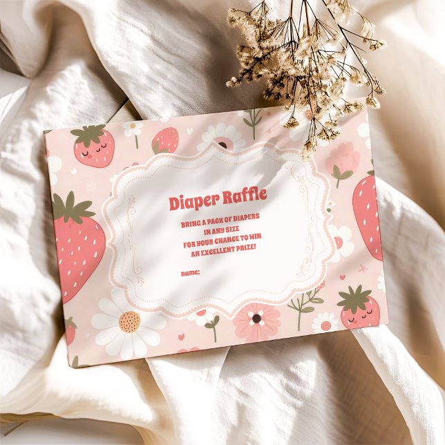 Niedlich Berry Sweet Pink Coquette Diapper Raffle Begleitkarte (Von Creator hochgeladen)