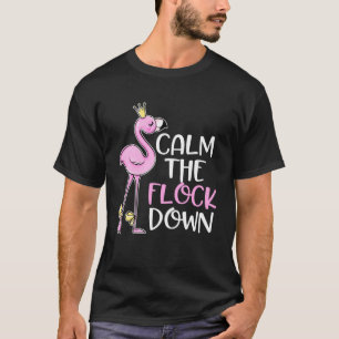 Niedlich Beruhigen Sie den Flock Rosa Flamingo Bir T-Shirt