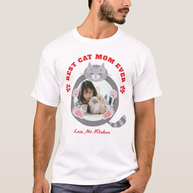 Niedlich Best Cat Mama je Cat Mama Foto Grafik T-Shirt (Vorderseite)