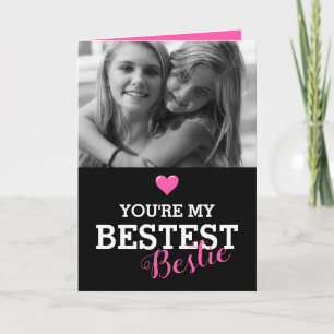 Niedlich Best friend Custom Foto   Bestie Karte
