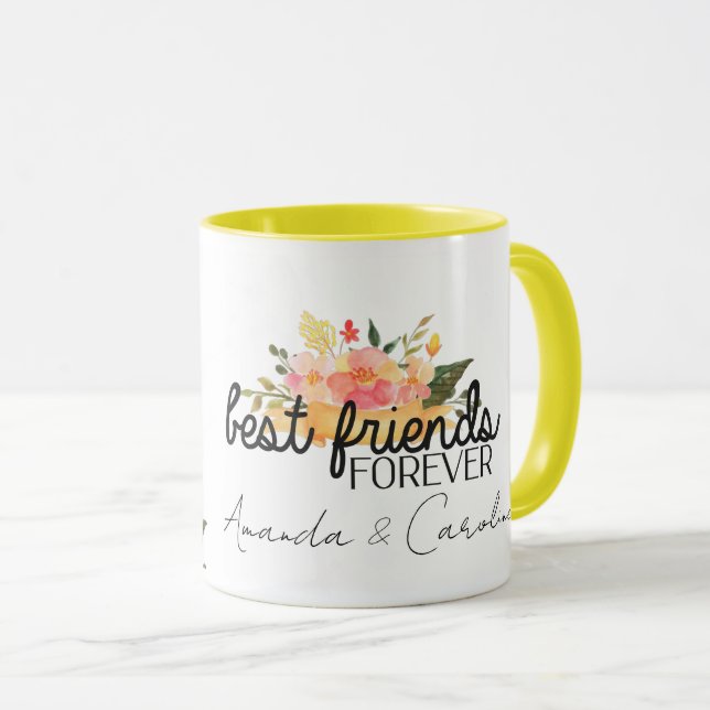 Niedlich Best Friends Forever BESTE FREUNDIN Custo Tasse (VorderseiteRechts)
