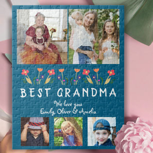 Niedlich Best Oma Blume Blumenfamilien Foto Puzzle