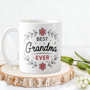 Niedlich Best Oma je Floral Coffee Tasse