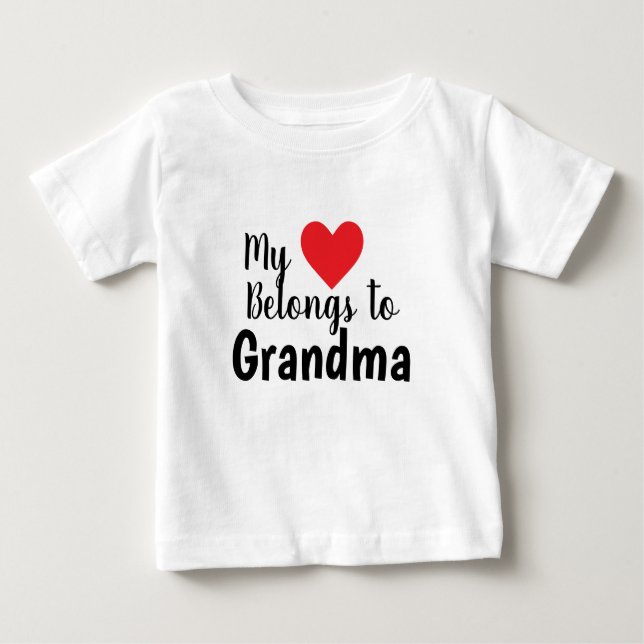 Niedlich Best Oma My Heart gehört dir Baby T-shirt (Vorderseite)