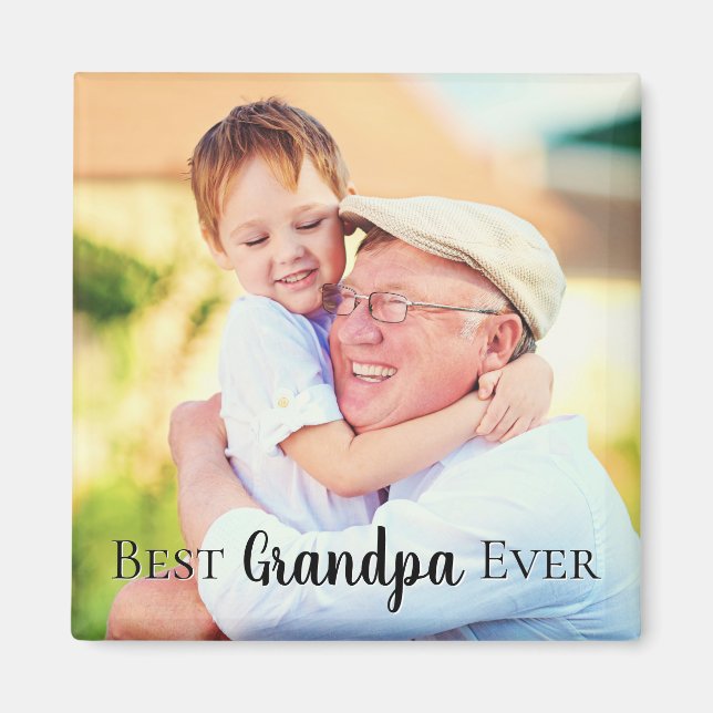 Niedlich Best Opa Pops Grand Vater Ever Foto Magnet (Vorne)