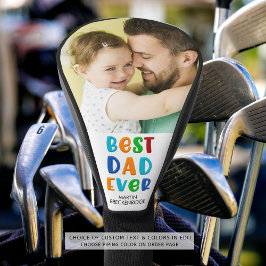 Niedlich BEST VATER JE Foto Farbenfroh Golf Headcover