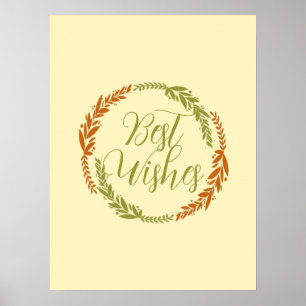 Niedlich Best Wains Wreath Poster