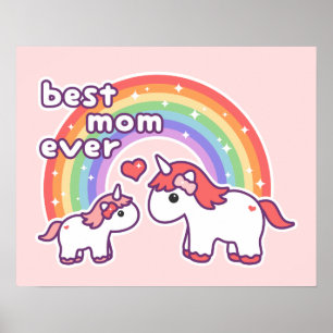 Niedlich Beste Einhorn-Mama je Poster