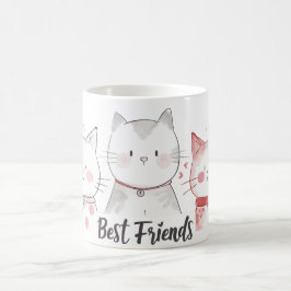 niedlich beste Katzen-Freunde Kaffeetasse